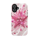 Pink Glitter Star Tough Case | Sparkle Phone Case