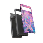Holographic Koi Cherry Blossom Vaporwave Art Tough Phone Case