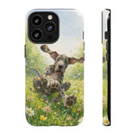 Playful Dog in Meadow Great Dane phone case | Puppy Art Tough Cover