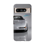 Silver C4 ZR1 Front View phone case | tough case for Vette Drivers