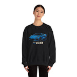 2021 C8 Stingray Rapid Blue Mid Engine Chevy Supercar Crewneck Sweatshirt