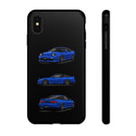 Blue 180SX JDM Sports Car Phone Case Tough Multi View