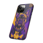 French Bulldog Pop-Art Portrait Tough Phone Case - Purple Gold