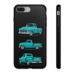 Turquoise 1955 Stepside Pickup Truck Tough Phone Case - 3 View