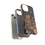 Shiba Inu at Snowy Train Station Phone Case | Winter Dog Scene