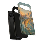 Leaping Golden Trout Lake Scene phone case | Tough Cover