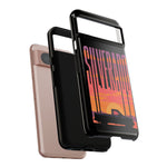 Silverado sunset truck Phone Case | Retro pickup silhouette