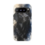 Black Lab Watercolor Art Tough Phone Case - Dog Portrait