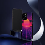 Classic Grid Sunset Vaporwave Art Tough Phone Case