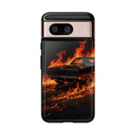 Black Charger Classic Muscle Flames Tough Phone Case Cover Gift