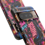 Neon Roller Skates Tough Case | Retro 80s Skate Night Phone Cover