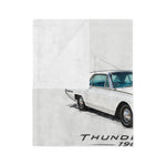 1962 Thunderbird Car Illustration Blanket | Vintage Classic Car Throw