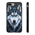 Siberian Husky Geometric Diamond Art Tough Phone Case