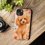 Miniature Poodle Whimsical Watercolor Art Tough Phone Case