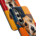 Dapper Terrier Portrait Tough Phone Case - Color Block Art