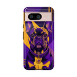 French Bulldog Pop-Art Portrait Tough Phone Case - Purple Gold