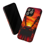 Matte Black MK4 Supra Sunset Tough Phone Case - Palm Silhouette