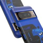 Blue Mustang Art Phone Case, GT500 American Muscle Car Tough Cover for Men