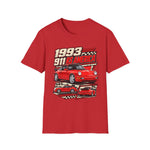1993 911 RS America T-Shirt — Vintage Red Porsche Sports Car Graphic Tee