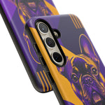 French Bulldog Pop-Art Portrait Tough Phone Case - Purple Gold