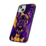 French Bulldog Pop-Art Portrait Tough Phone Case - Purple Gold