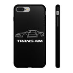 Third Gen Trans Am outline car Tough Phone Case racing graphic