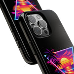 Synthwave Sunset Triangle Phone Case Retro Vaporwave Case