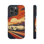 Retro Sunset Countach phone case | Sports car tough cover