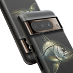 Snook Fishing Phone Case, Saltwater Portrait Black Cover, Gift