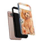 Miniature Poodle Whimsical Watercolor Art Tough Phone Case
