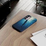 Barracuda Silhouette Phone Case, Sunlit Marine Art Tough Cover