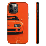 Orange Supra Phone Case, MK4 90s JDM Legend Tough Protective Cover for Men