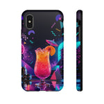 Neon Cocktail Phone Case | Retro 80s Tropical Drink Art