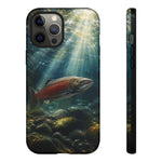 Salmon River Fishing Phone Case, Sunlit Current Cover