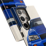 R34 Skyline GT-R Bayside Blue Tough Phone Case for 90s JDM Fans