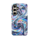 Chrome Metallic Swirl  Art Tough Phone Case