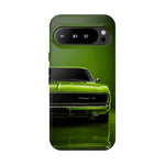 Green Charger RT Phone Case, Lime 68 Classic Muscle Car Cover, Mens Gift