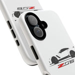 White C7 Z06 Phone Case for Chevy Vette Fans, Tough Cover