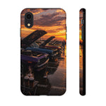 Muscle Car Meet Phone Case, Golden Hour Cars Coffee Tough Cover