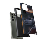 Skyline GT-R R34 White Nurburgring Speed Art Tough Phone Case