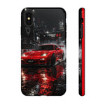 RX7 Phone Case Red, Night Drift JDM Sports Car Tough Cover, Gift