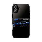 Blue C7 Z06 Sports Car Tough Phone Case Track Style Cover Gift