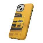 Yellow Skyline Phone Case, R34 GTR 90s JDM Legend Tough Cover for Men Gift
