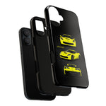 C7 Z06 Phone Case Featuring Yellow Chevy Supercar Artwork