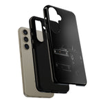 Black Classic C10 Truck Phone Case | Vintage Pickup Reflection, Minimal Auto Design