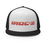 Retro Vintage 1980s Chevy Camaro IROC-Z Logo Fender Emblem Custom Embroidered 5 Panel Trucker Cap Snapback Hat