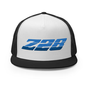 Chevy Camaro Z28 Blue Emblem 1980 - 1981 Z/28 Collector Car Custom Embroidered 5 Panel Trucker Cap Snapback Hat