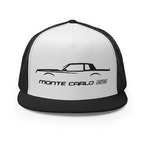 Chevy Monte Carlo SS Fourth Gen 1981-1988 Classic Car Owner Custom Embroidered 5 Panel Trucker Cap Snapback Hat