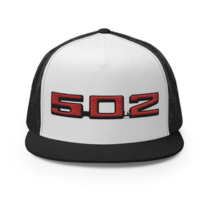 Chevy Big Block Engine 502 Emblem Custom Embroidered 5 Panel Trucker Cap Snapback Hat