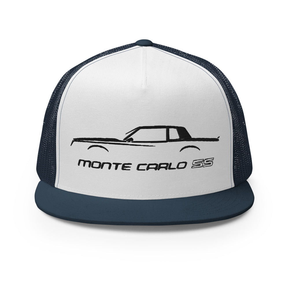 Chevy Monte Carlo SS Fourth Gen 1981-1988 Classic Car Owner Custom Embroidered 5 Panel Trucker Cap Snapback Hat